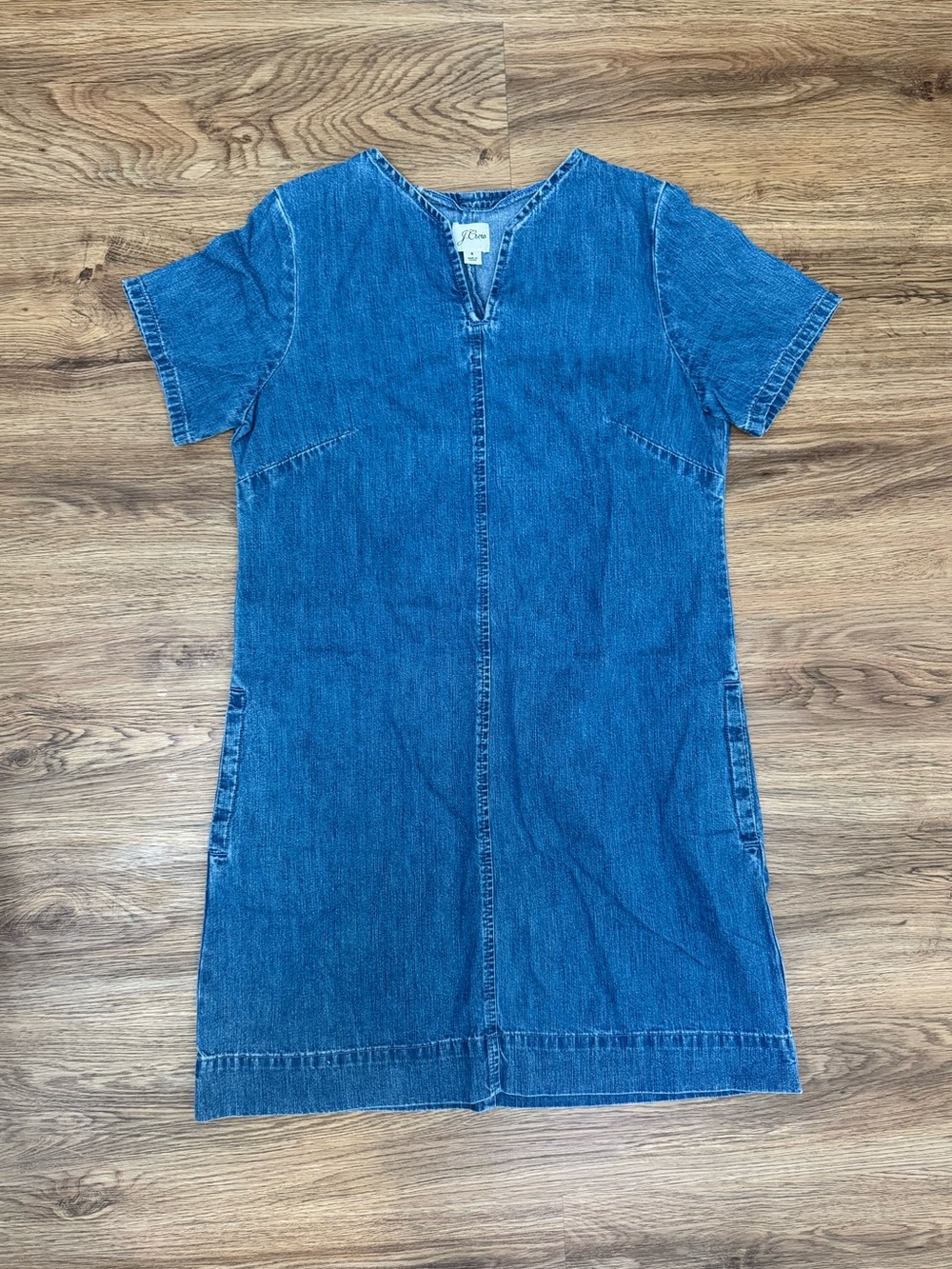 J. Crew Blue Denim Mini Shift Dress